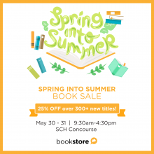 Spring Into Summer Book Sale poster.