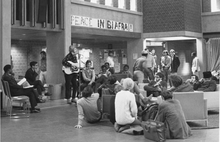 The 1969 Biafra teach-in in the SLC Great Hall.