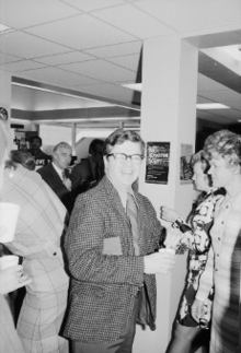Dr. Palmer Patterson in the University bookstore in 1971
