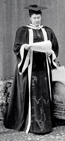 Lady Aberdeen receiving an honorary degree in 1897.