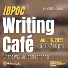 IBPOC Writing Cafe banner image.