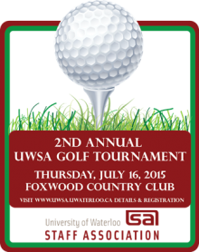 UWSA golf tournament logo.