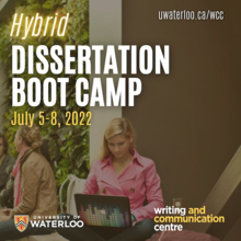 Hybrid dissertation boot camp banner image.