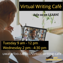 A promo for virtual writing cafe.