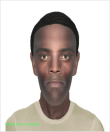A composite image of an assault suspect.