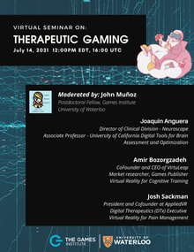 Therapeutic gaming seminar banner image.