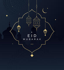 An &quot;Eid Mubarak&quot; message.