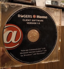 An outdated &quot;Rogers @ Home&quot; internet CD-ROM.