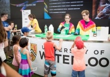 Children participate in science experiments.