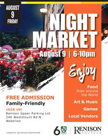 Renison Night Market poster.