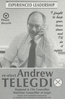 Andrew Telegdi re-election advertisement.