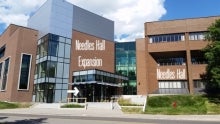A render of the new Needles Hall entrance and expansion.