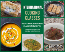 Renison Cooking class image showing a number of dishes.