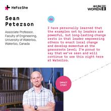 Professor Sean Peterson in the HeForShe impact report