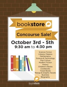 Bookstore Concourse Sale poster.