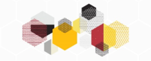 A collection of coloured hexagons