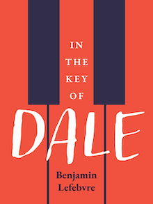 The cover for Songs in the Key of Dale stylized to look like a piano keyboard.