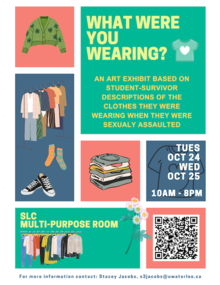 The What Were You Wearing exhibit poster.