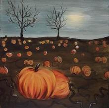 Pumpkin patch painting.