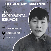 The Experimental Eskimos film poster showing the face of one of the boys involved.