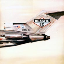 The "Licensed to Ill" album cover showing the tail section of a passenger jet.
