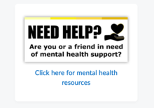 A screenshot of the new mental health widget.