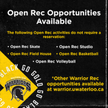Open Rec Opportunities Available banner image.