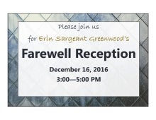 Farewell Reception invitation image.