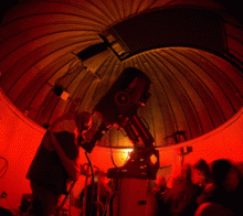The interior of the observatory.