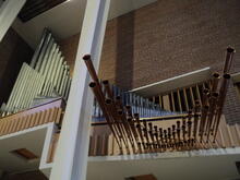 The pipe organ at St. Peter's Lutheran Church.