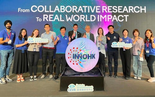 CEVR people at the Asia Exhibition of Innovations and Inventions Hong Kong.