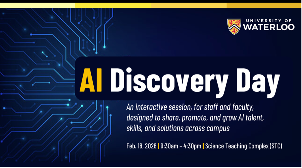 AI Discovery Day banner featuring a computer circuit board.