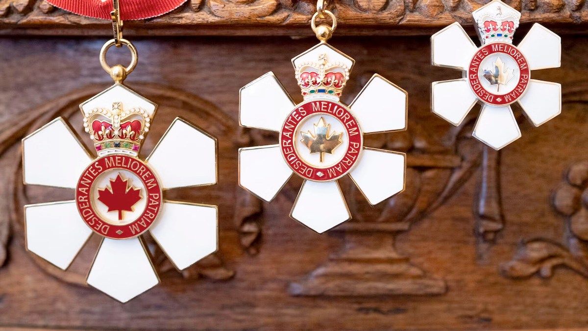 Three Order of Canada medals.