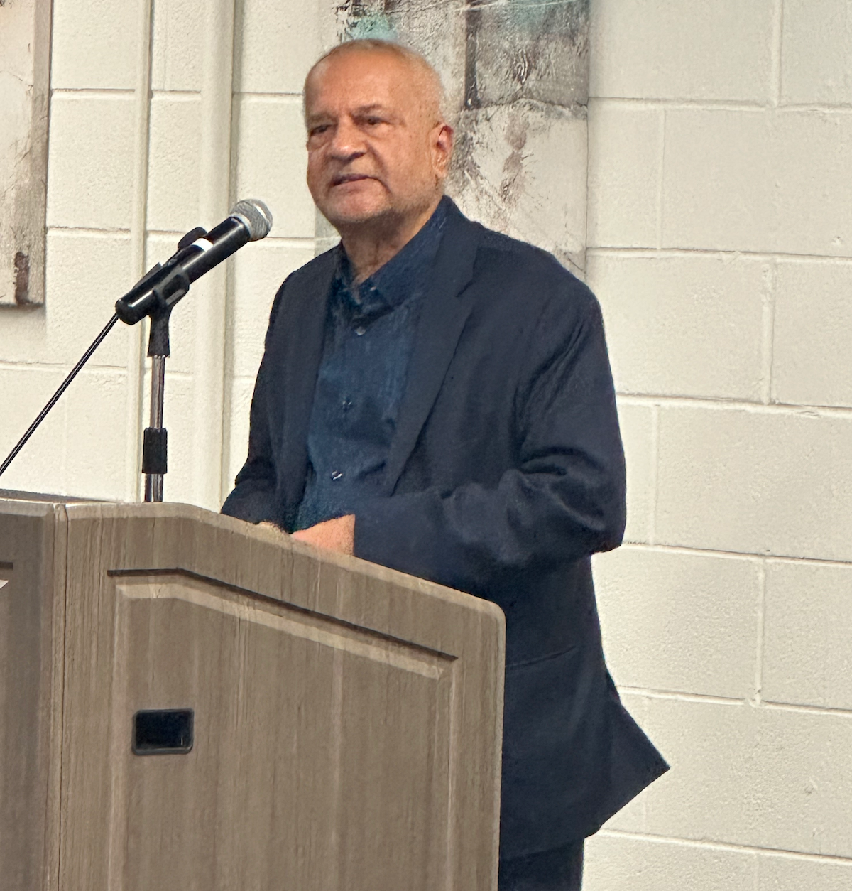 Dr. Jatin Nathwani speaks at his retirement celebration.