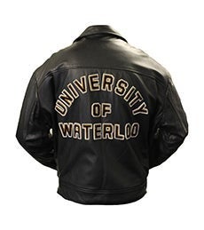 The University of Waterloo leather jacket.