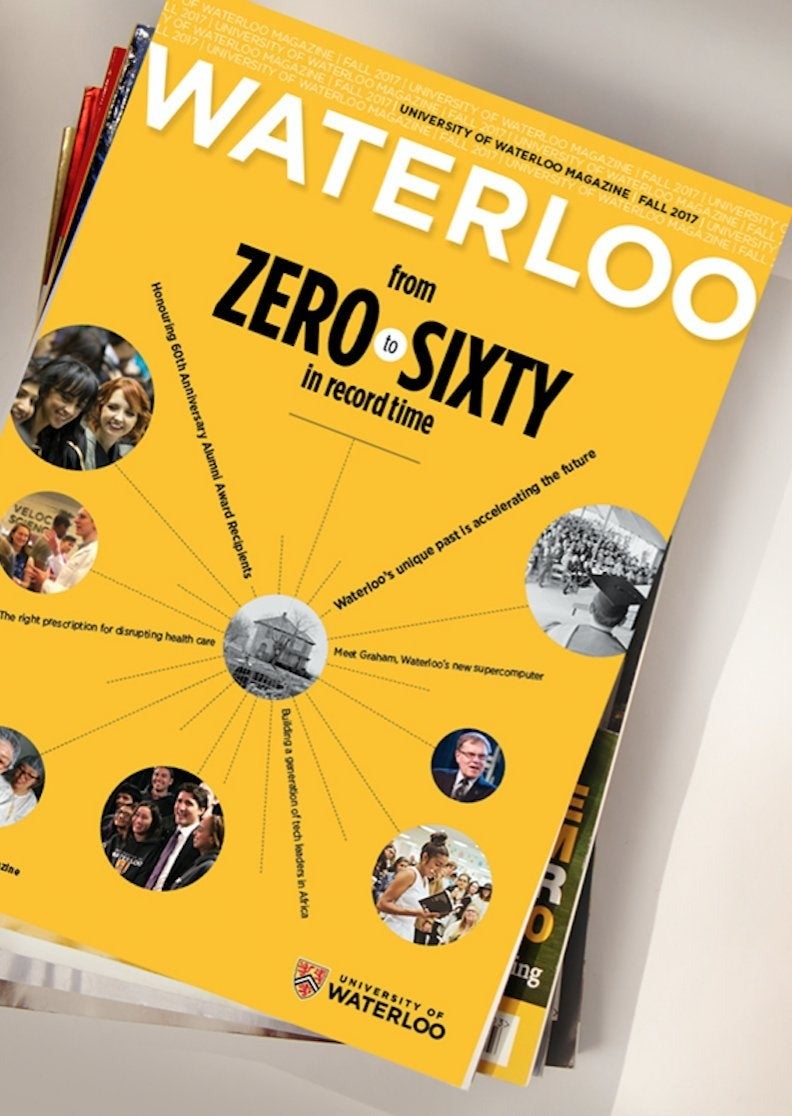 The cover of the Fall 2017 issue of Waterloo magazine.