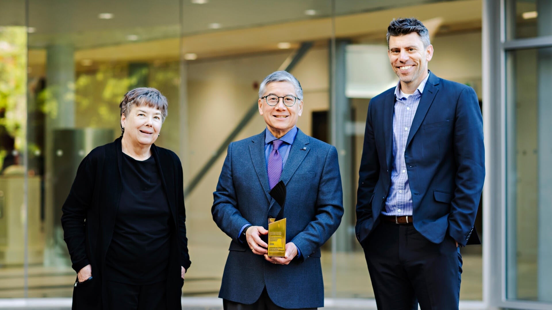 Professors Mary Thompson, Geoff Fong, and David Hammond.