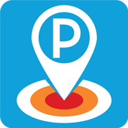 The AMP mobile pay logo - a parking map icon on a bullseye.