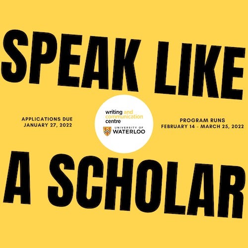 Speak like a Scholar graphic.