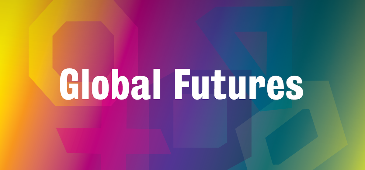 Global Futures colour gradient banner.