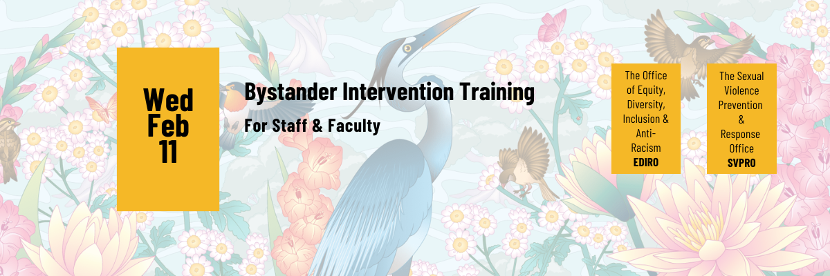 Banner of SVPRO's branding of flowers and birds, specifically the blue heron.