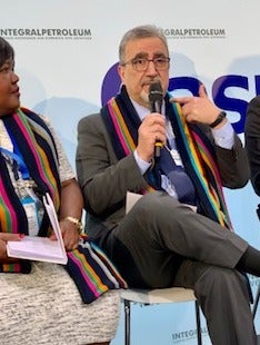 Feridun Hamdullahpur speaks at a Davos session.