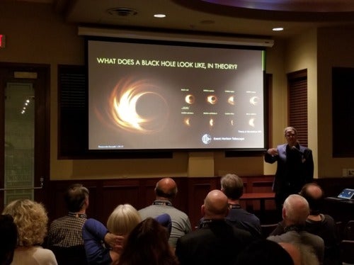 Dr. Broderick presenting “Images from the Edge of Spacetime”