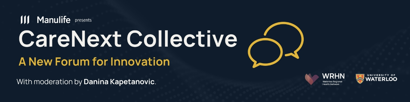 CareNext Collective event banner featuring two speech bubbles.