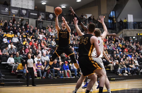 The men's basketball game was an airshow.