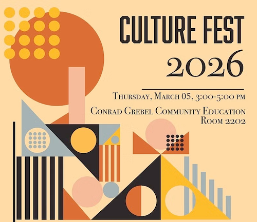 Culture Fest 2026 with bauhaus-style artwork