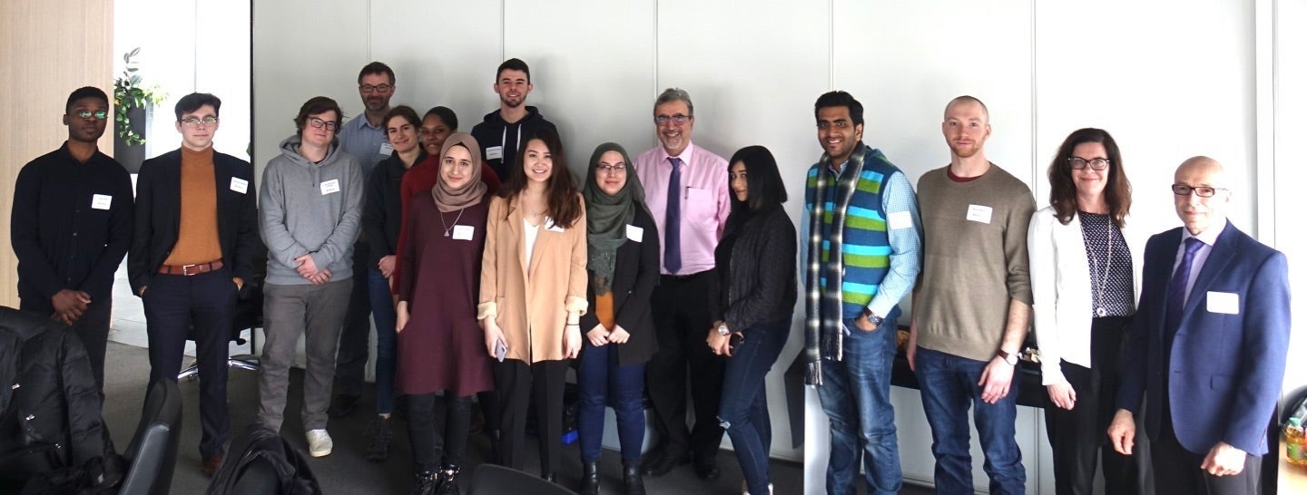 President Hamdullahpur and pop up café participants.