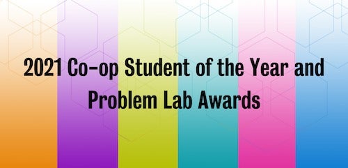 Co-op Student of the Year and Problem Lab Award banner