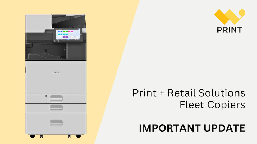 Fleet Copier banner featuring an image of a photocopier.