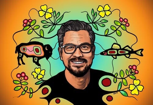 Illustration of David Robertson by Catherine Dallaire.